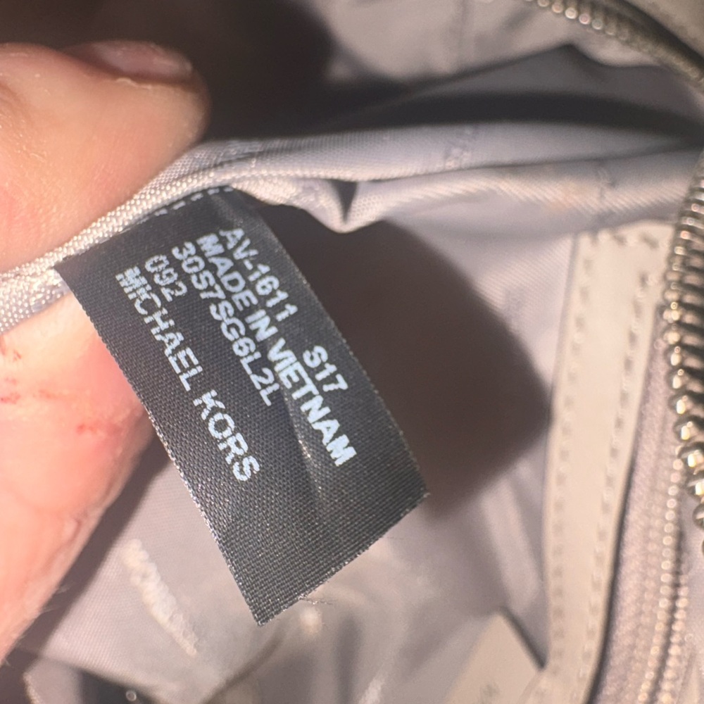 MICHAEL Michael Kors grand medium shoulderbag with silver hardware cement color - Picture 6 of 8